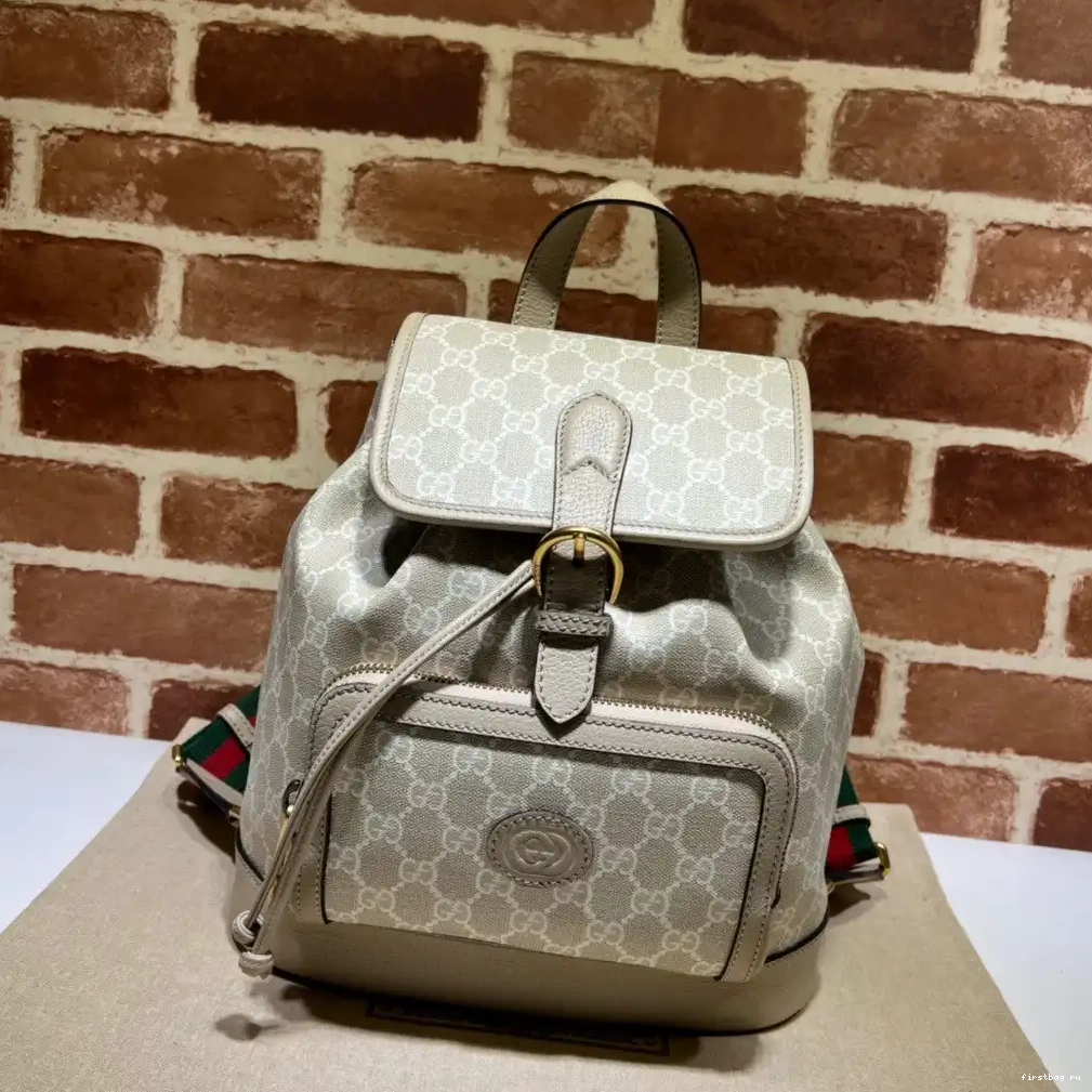 First bag ru Backpack G with Gucci Interlocking 0707